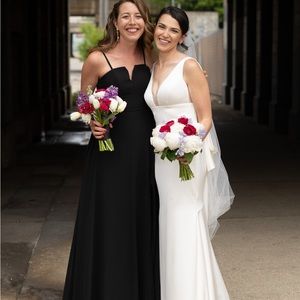 BEAUTIFUL Black Azazie Janneth black bridesmaid dress! SIZE 2